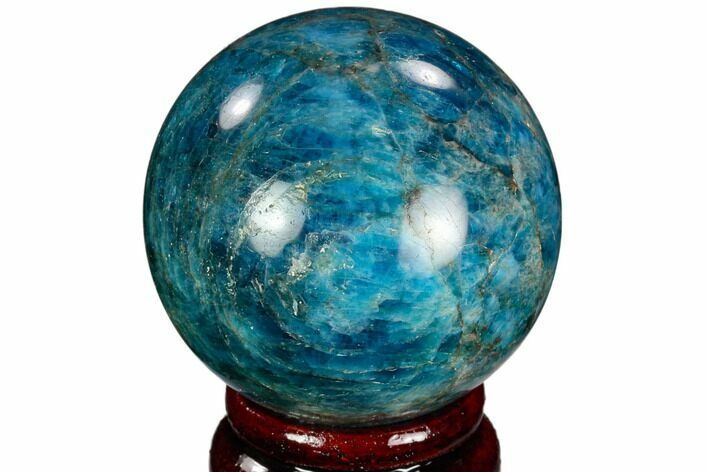 Bright Blue Apatite Sphere - Madagascar #121831